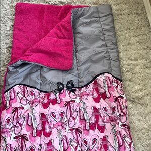 Ballet theme coquette zip-up sleeping bag